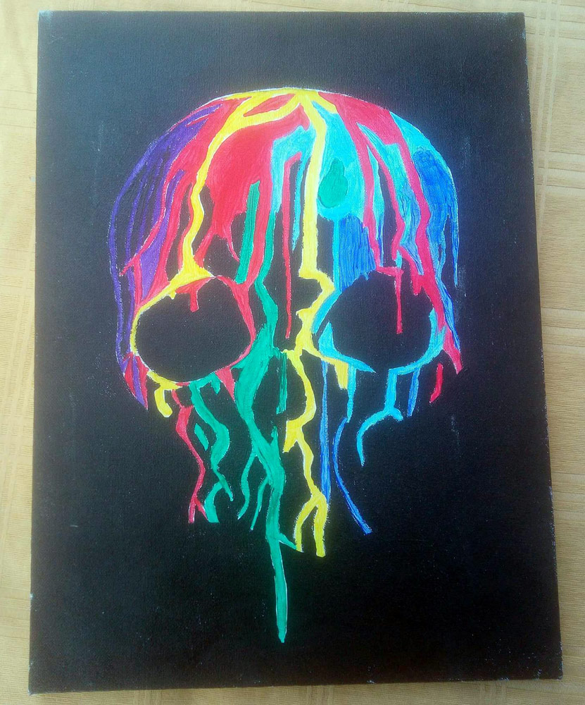 Rainbow skull